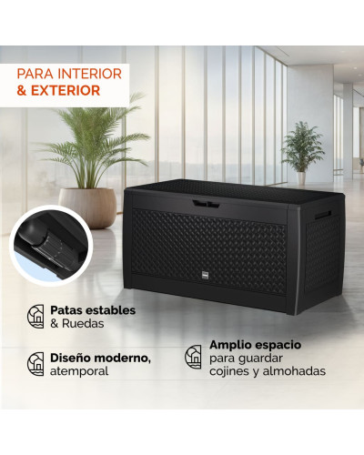 Gartenbox Matuba 310L Anthrazit Flechtoptik
